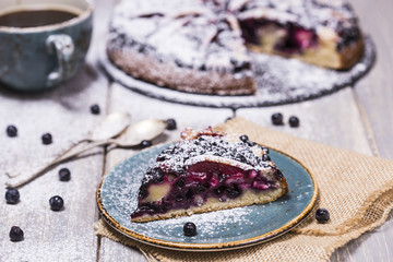 Piece of blueberry pie