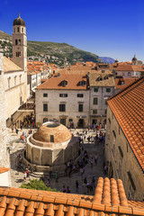 The Large Onofrio's Fountain view from Dubrovnik City Walls © ewelinaf
