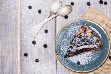 Piece of blueberry pie