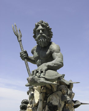 Neptune Statue At Virginia Beach, Virginia