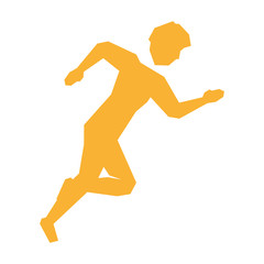 Fototapeta na wymiar Person exercising in gym vector illustration design