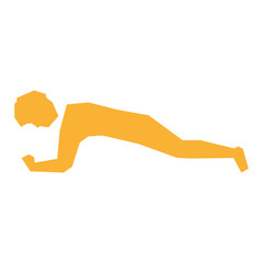 Person exercising in gym vector illustration design