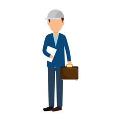 builder constructor character icon vector illustration design