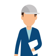 builder constructor character icon vector illustration design