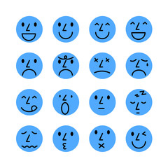 emoticon set, vector