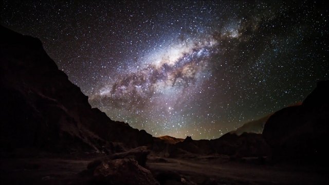 star trails in Atacama desert Chile