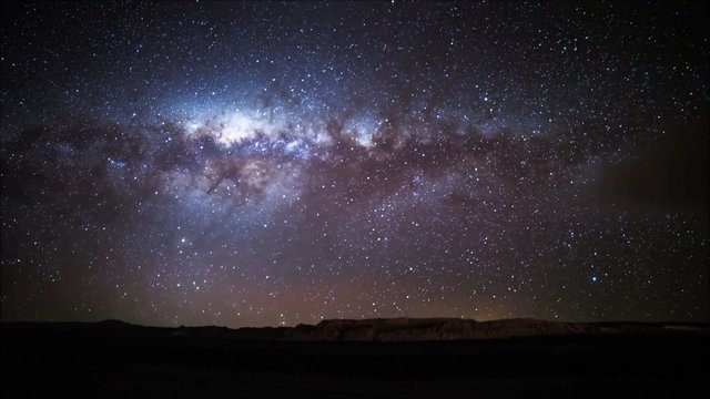 star trails in Atacama desert Chile