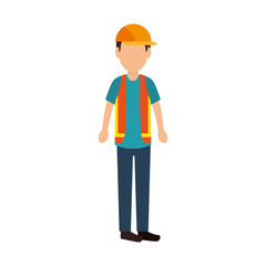 builder constructor character icon vector illustration design