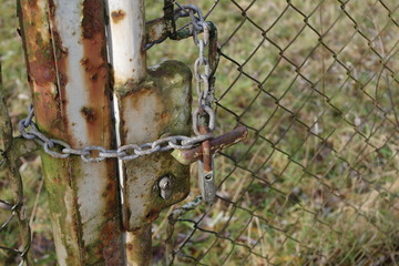 Rusty Lock at Gate