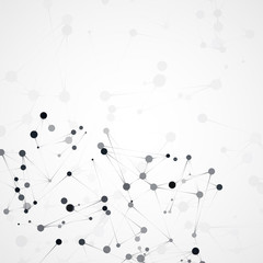 Futuristic dna, abstract molecule