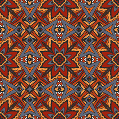 Geometric ethnic pattern seamless design 
