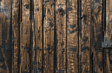 Burnt wooden background