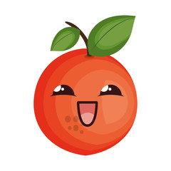 fresh fruit character isolated icon vector illustration design