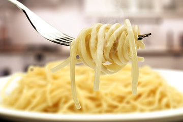 pasta and fork 