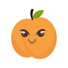 fresh fruit character isolated icon vector illustration design