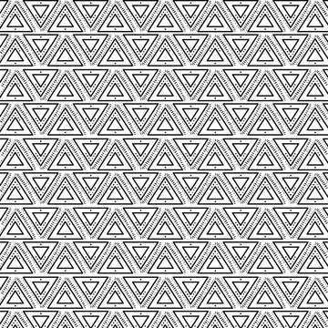 Boho style black and white background design. Bohemic decoration vintage pattern and wallpaper theme. Vector illustration