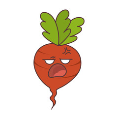 fresh vegetable character isolated icon vector illustration design