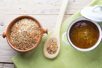 Soup of quinoa