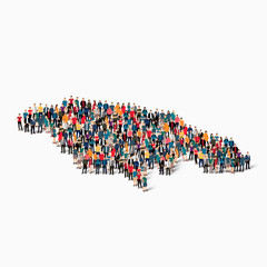 people map country Jamaica vector