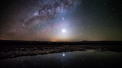 Fototapeta na wymiar star trails in Atacama desert Chile