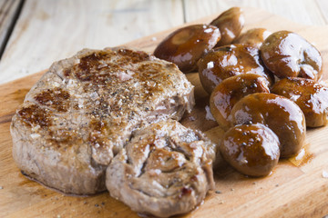 Beef and mushrooms