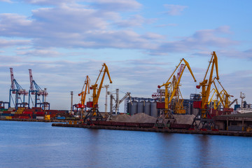 cargo station in the sea port 