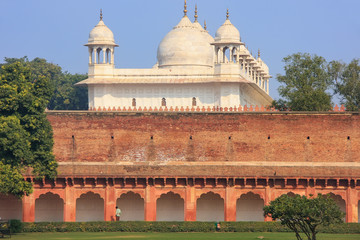Moti Masjid (Pearl Mosque) in Agra Fort, Uttar Pradesh, India