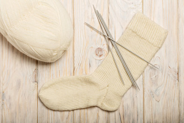 How to knit socks on five needles. Photo 1.