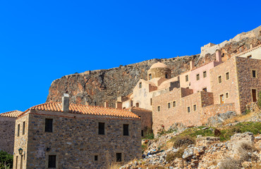 Fototapeta na wymiar Monemvasia the medieval town in Peloponnese