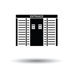 Stadium entrance turnstile icon