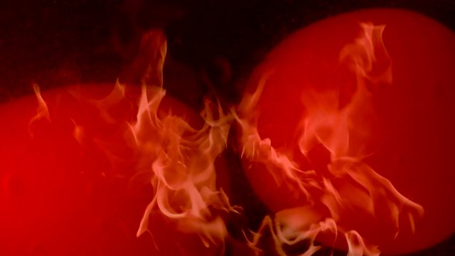 Sfondo con particelle nel fuoco