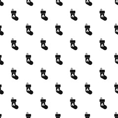 Christmas sock pattern. Simple illustration of christmas sock vector pattern for web