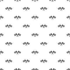 Crossed chequered flags pattern. Simple illustration of crossed chequered flags vector pattern for web