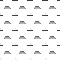 Ambulance car pattern. Simple illustration of ambulance car vector pattern for web