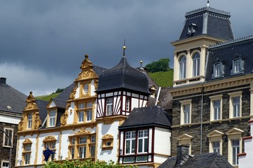 Fototapeta na wymiar Häuserfassade In Bernkastel-Kues 