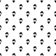 Santa Claus face pattern. Simple illustration of Santa Claus face vector pattern for web