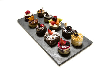 Small cakes with different stuffing