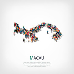 people map country Macau vector