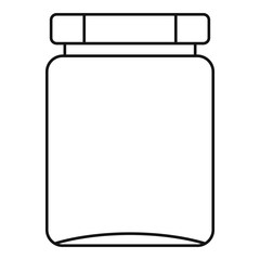 Jar icon. Outline illustration of jar vector icon for web