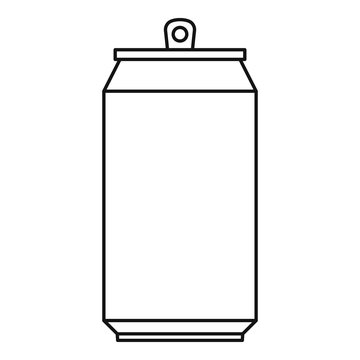 Can icon. Outline illustration of can vector icon for web