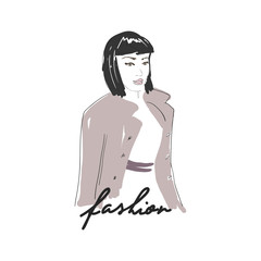 Vector fashion woman.
