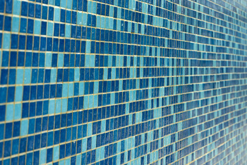 Blue swimming pool tile background