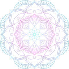 Flower Mandala. Vintage decorative elements. Oriental pattern, v