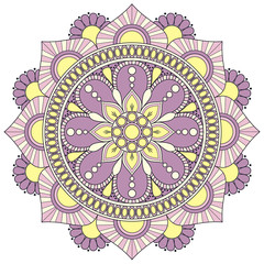 Flower Mandala. Vintage decorative elements. Oriental pattern, v