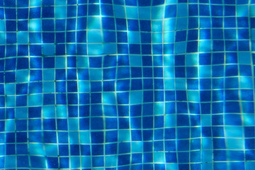 Obraz premium Blue swimming pool tile background