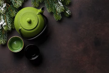 Crédence de cuisine en verre imprimé Theé Christmas tea
