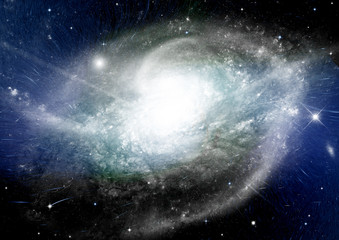 Obraz premium Stars, dust and gas nebula in a far galaxy