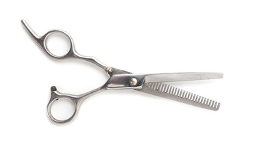 Thinning scissors on a white background