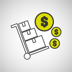 delivery cargo economy money vector illustration eps 10