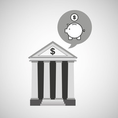building bank economy money piggy vector illustration eps 10